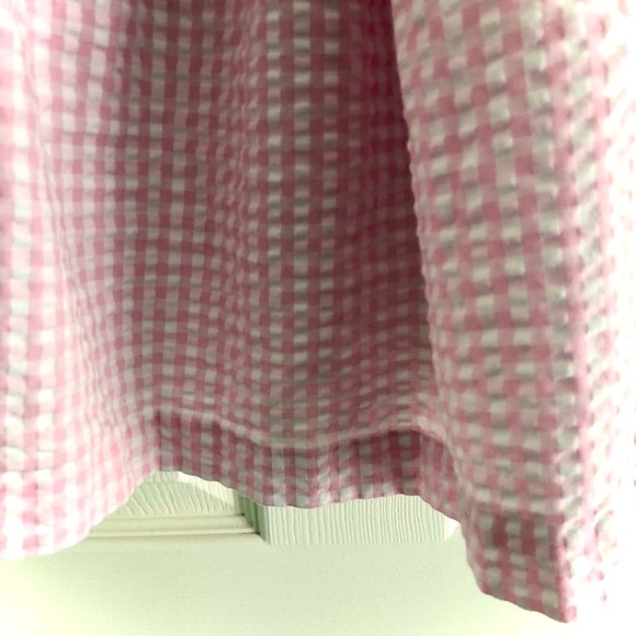 Pink & White Checkered dress w/ Smocking - Picture 6 of 9